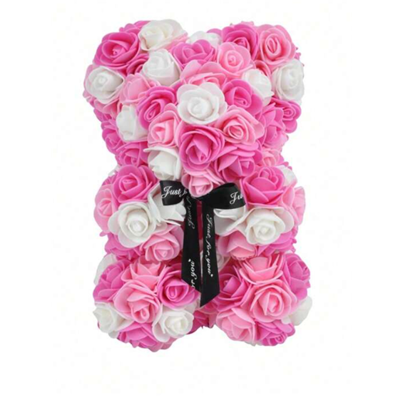 Pink_and_White_Rose_Bear